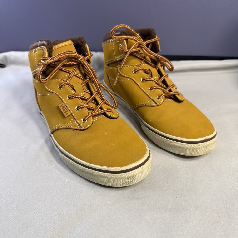 Vans Atwood Hi "Oak Buff" Brown Leather/Nubuck Skate Shoes 5Y